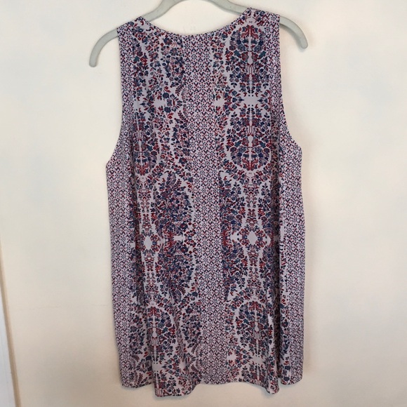 Rebecca Taylor Red and Blue Patterned Blouse - Picture 3 of 4